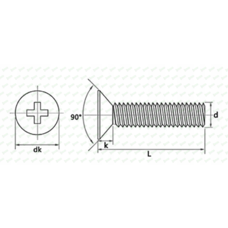 M1,7x5 śruba aluminiowa din 965 aluminium 6061 śruby aluminiowe stożkowe