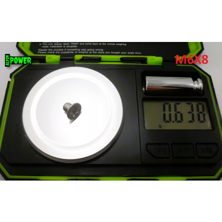 M6x8 śruba din 965 iso 7046 aluminiowa