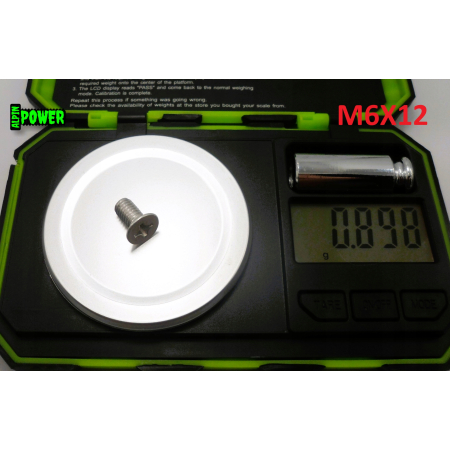 M6x12 śruba din 965 iso 7046 aluminiowa