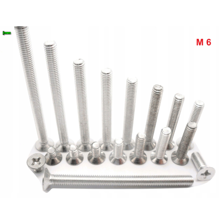 M6x55 śruba aluminiowa stożkowa din 965 iso 7046 śruby aluminiowe m6