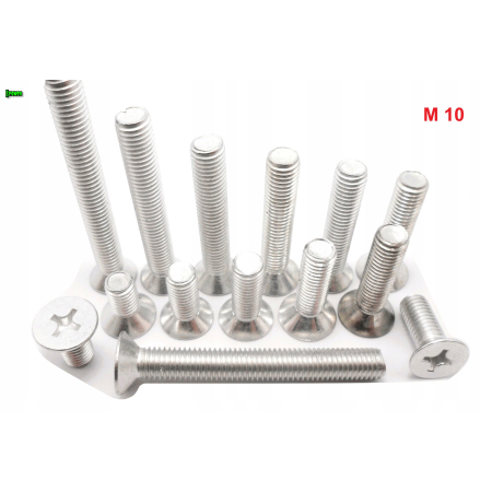 M10x20 śruba aluminiowa stożkowa din 965 iso 7046 śruby aluminiowe m10