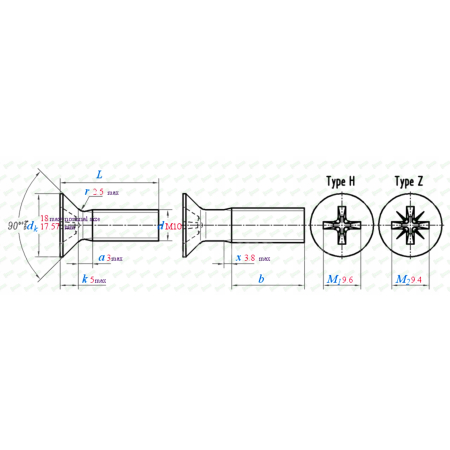 M10x35 śruba aluminiowa stożkowa din 965 iso 7046 śruby aluminiowe m10