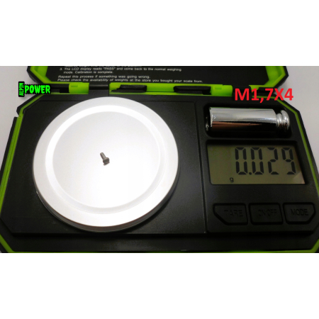 M1,7x4 śruba aluminiowa din 7985 iso 704 philips śruby aluminiowe