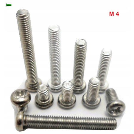 M4x30 śruba aluminiowa philips din 7985 śruby aluminiowe z łbem walcowym