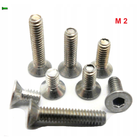 M2x4 śruba aluminiowa stożkowa imbus din 7991 śruby aluminiowe stożkowe