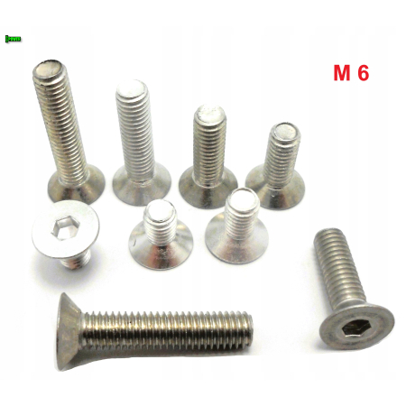 M6x14 śruba aluminiowa stożkowa imbus din 7991 śruby aluminiowe stożkowe