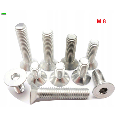 M8x20 śruba stożkowa imbus din 7991 śruba aluminiowa śruby aluminiowe 6061