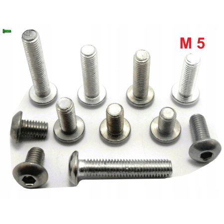 M5x18 śruba imbusowa iso 7380 aluminiowa