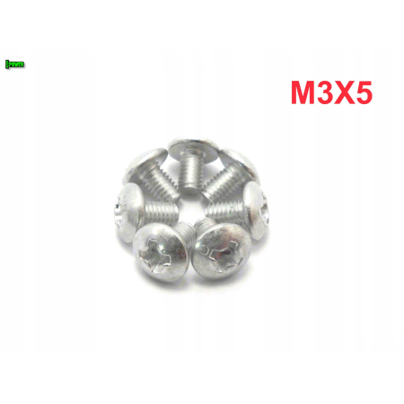 M3x5 śruba owiewki aluminiowa grzybkowa śruby owiewek aluminiowe 6061