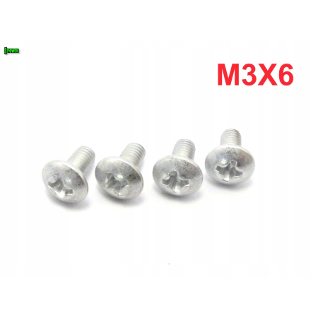 M3x6 śruba owiewki aluminiowa grzybkowa śruby owiewek aluminiowe 6061