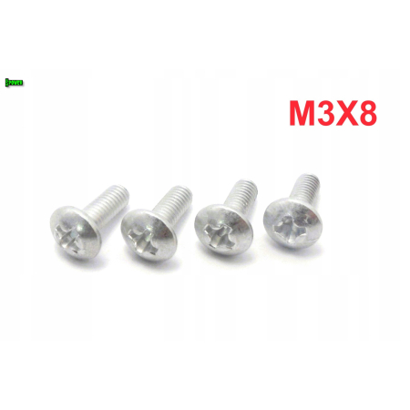 M3x8 śruba owiewki aluminiowa grzybkowa śruby owiewek aluminiowe 6061