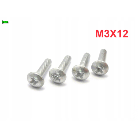 M3x12 śruba owiewki aluminiowa grzybkowa śruby owiewek aluminiowe 6061