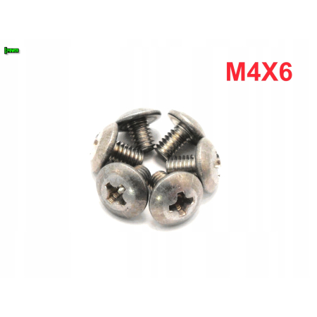 M4x6 śruba owiewki aluminiowa grzybkowa śruby owiewek aluminiowe 6061