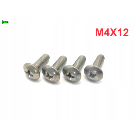 M4x12 śruba owiewki aluminiowa grzybkowa śruby owiewek aluminiowe 6061