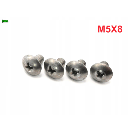 M5x8 śruba owiewki aluminiowa grzybkowa śruby owiewek aluminiowe 6061