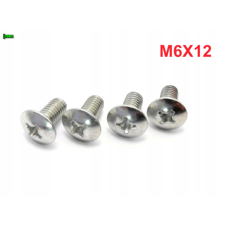 M6x12 śruba owiewki aluminiowa grzybkowa śruby owiewek aluminiowe 6061