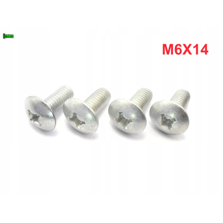 M6x14 śruba owiewki aluminiowa grzybkowa śruby owiewek aluminiowe 6061