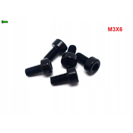 M3x6 aluminiowa śruba imbusowa din 912 kolorowa śruba aluminiowa czarna m3