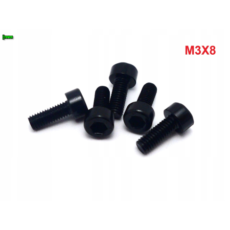 M3x8 aluminiowa śruba imbusowa din 912 kolorowa śruba aluminiowa czarna m3
