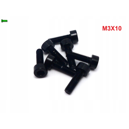 M3x10 aluminiowa śruba imbusowa din 912 kolorowa śruba aluminiowa czarna m3