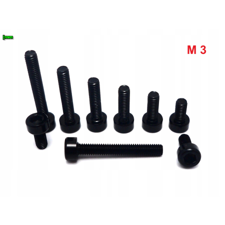 M3x10 aluminiowa śruba imbusowa din 912 kolorowa śruba aluminiowa czarna m3