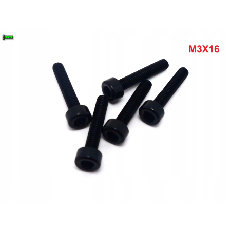 M3x16 aluminiowa śruba imbusowa din 912 kolorowa śruba aluminiowa czarna m3