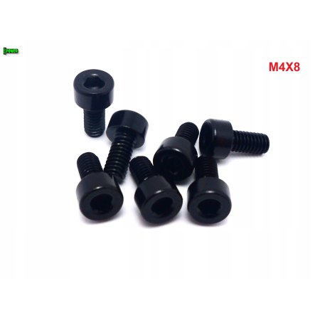 M4x8 aluminiowa śruba imbusowa din 912 kolorowa śruba aluminiowa czarna m4