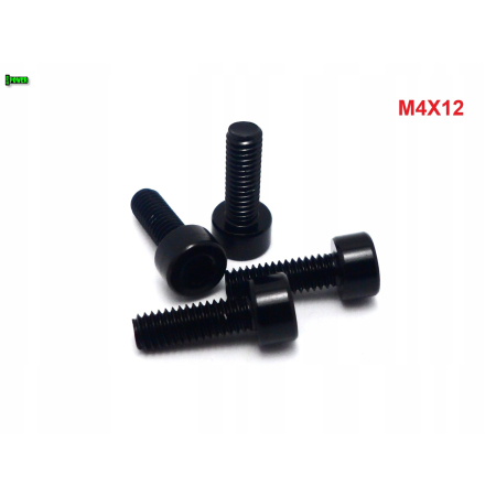 M4x12 aluminiowa śruba imbusowa din 912 kolorowa śruba aluminiowa czarna m4