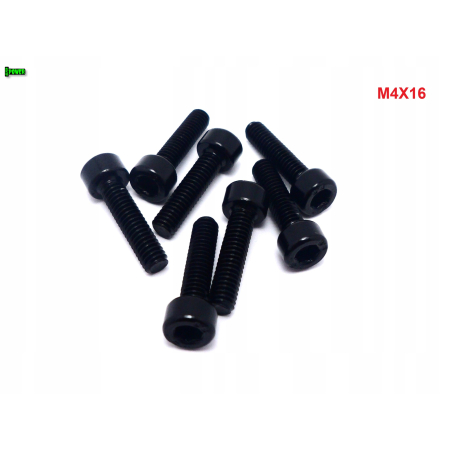 M4x16 aluminiowa śruba imbusowa din 912 kolorowa śruba aluminiowa czarna m4