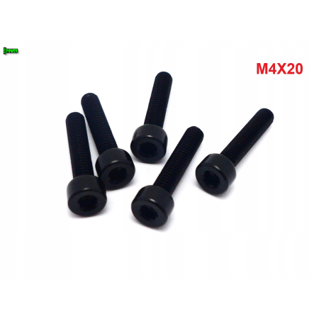 M4x20 aluminiowa śruba imbusowa din 912 kolorowa śruba aluminiowa czarna m4