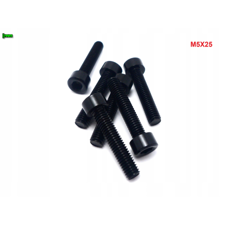 M5x25 aluminiowa śruba imbusowa din 912 kolorowa śruba aluminiowa czarna m5