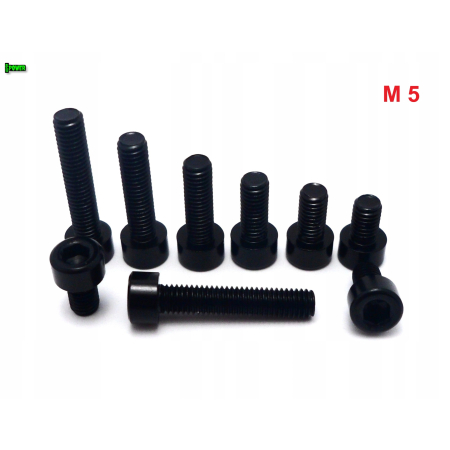 M5x25 aluminiowa śruba imbusowa din 912 kolorowa śruba aluminiowa czarna m5