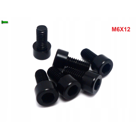 M6x12 aluminiowa śruba imbusowa din 912 kolorowa śruba aluminiowa czarna m6