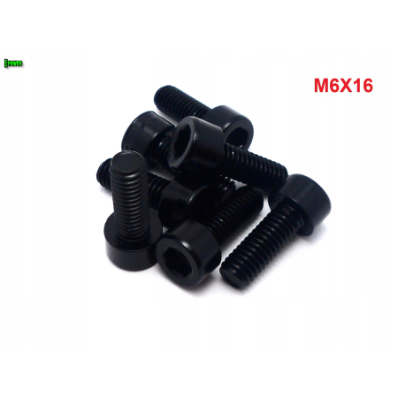 M6x16 aluminiowa śruba imbusowa din 912 kolorowa śruba aluminiowa czarna m6