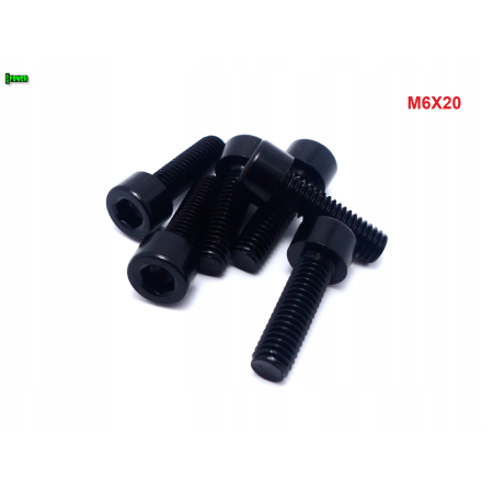 M6x20 aluminiowa śruba imbusowa din 912 kolorowa śruba aluminiowa czarna m6