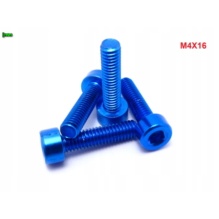 M4x16 aluminiowa śruba imbusowa din912 niebieska śrubka aluminiowa m4x16