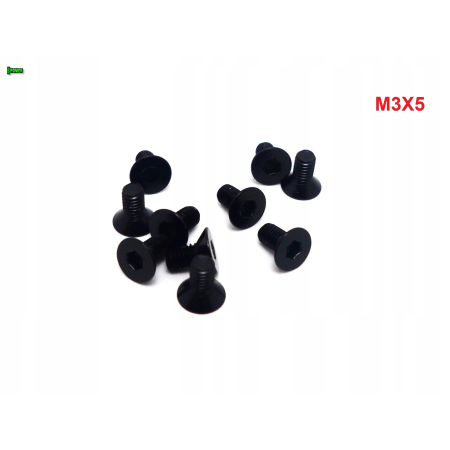 M3x5 śruba tytanowa z łbem stożkowym din7991 śruby tytanowe kolorowe czarna