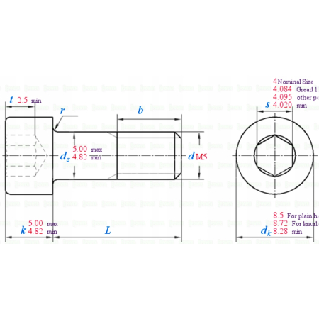 M5x25 aluminiowa śruba imbusowa din912 śrubka aluminiowa niebieska m5x25