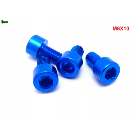 M6x10 aluminiowa śruba imbusowa din912 śrubka aluminiowa niebieska m6x10