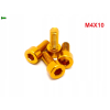M4x10 aluminiowa śruba imbusowa din 912 kolorowa śrubka aluminiowa złota m4