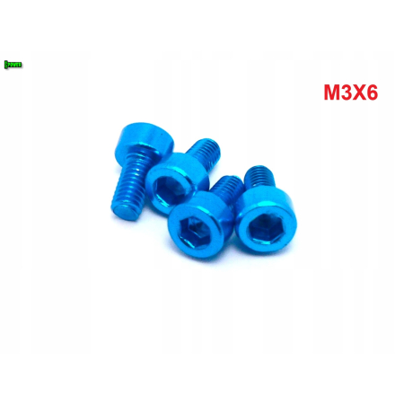 M3x6 aluminiowa śruba imbusowa din 912 śruba aluminiowa błękitna m3x6