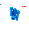 M3x12 aluminiowa śruba imbusowa din 912 śruba aluminiowa błękitna m3x12