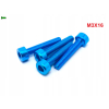 M3x16 aluminiowa śruba imbusowa din 912 śruba aluminiowa błękitna m3x16