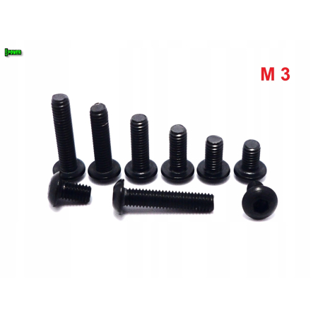 M3x20 śruba tytanowa gr2 imbusowa iso 7380 śruby tytanowe kolorowe czarna