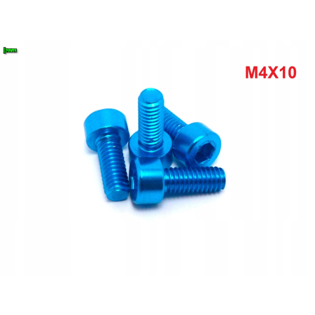 M4x10 aluminiowa śruba imbusowa din 912 błękitna śrubka aluminiowa m4x10