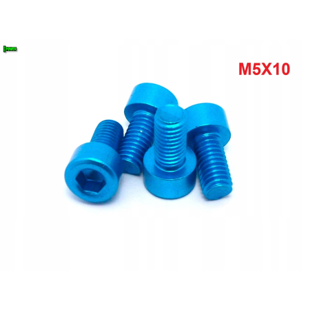 M5x10 aluminiowa śruba imbusowa din912 śrubka aluminiowa błękitna m5x10