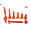 M3x12 aluminiowa śruba imbusowa din 912 śruba aluminiowa pomarańczowa m3