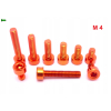 M4x10 aluminiowa śruba imbusowa din 912 pomarańczowa śrubka aluminiowa m4