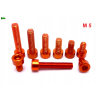 M5x25 aluminiowa śruba imbusowa din912 śrubka aluminiowa pomarańczowa m5