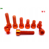 M6x8 aluminiowa śruba imbusowa din 912 śrubka aluminiowa pomarańczowa m6